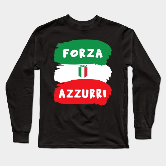 Italy soccer jersey italy football forza azzurri forza italia Long Sleeve T-Shirt by JayD World